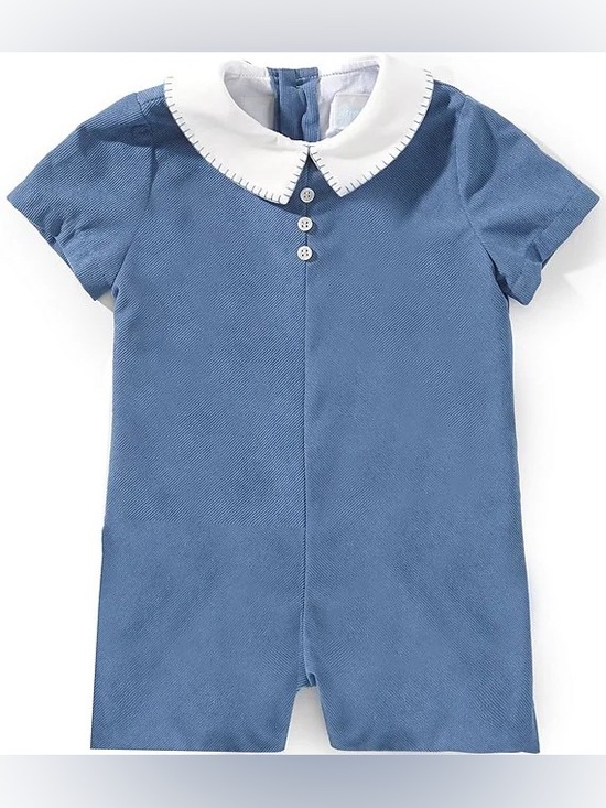 Edgehill Collection Other - Edgehill Collection Baby Boys Peter Pan Collar Corduroy Romper